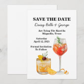 乾杯！結婚式の日程おめでとうございます 招待状 (正面/裏面)