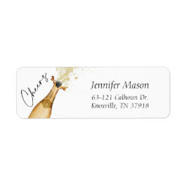 乾杯 誕生日 招待 返送先住所 ラベル