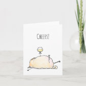 乾杯！面白いパグのカードですね！ カード (正面)