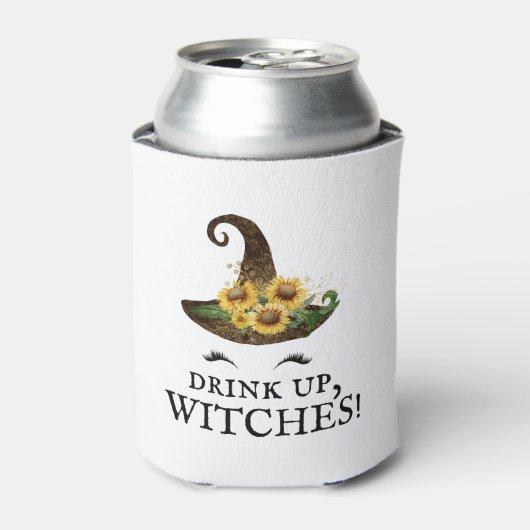 "乾杯、魔女たち!" サンフラワーのハロウィーン 缶クーラー (缶正面)