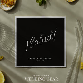 乾杯！ 黒のミニマルデザイン どんなシーンにも使えるカクテルナプキン スタンダードカクテルナプキン