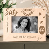 乾杯！６０歳お誕生日おめでとう！ レーザー彫刻フレーム