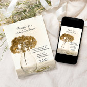 乾燥あじさい母の日ブランチ 招待状