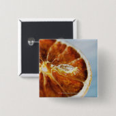 乾燥された切れのレモンのクローズアップ 缶バッジ (正面&裏面)