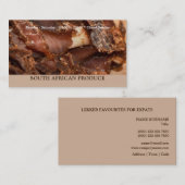 乾燥された肉biltongのけいれん的な治された写真撮影 名刺 (正面/裏面)