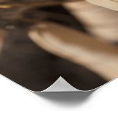 乾燥したエンドウ豆の莢の上の緑のエンドウ豆の莢 ポスター (角)