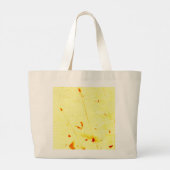 乾燥したケシの茎と種子の日焼け買い物袋 ラージトートバッグ (裏面)