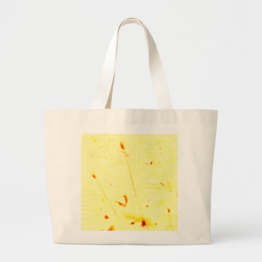 乾燥したケシの茎と種子の日焼け買い物袋 ラージトートバッグ (正面)