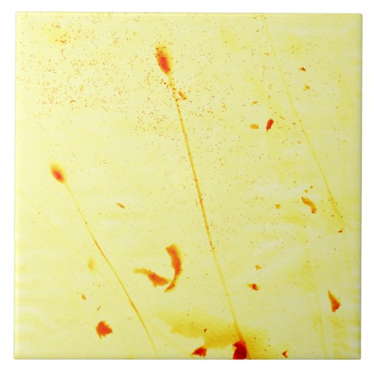 乾燥したケシの茎の太陽写真 タイル (正面)