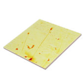 乾燥したケシの茎の太陽写真 タイル (側面)