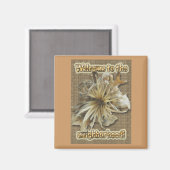 乾燥したスターバストの近くの磁石へようこそ マグネット (正面/裏面)