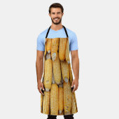 乾燥したトウモロコシを積み上げた。 エプロン (着用した状態)