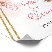 乾燥したトロピッ感謝していクの花来のサイン ポスター (角)