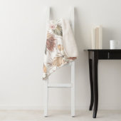 乾燥したパームの葉とエキゾチックな熱帯の花 シェルパブランケット (インサイチュ)