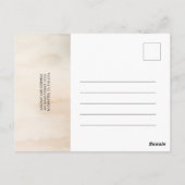 乾燥したパーム離れの葉葉ベビーシャワーありがとう ポストカード (裏面)