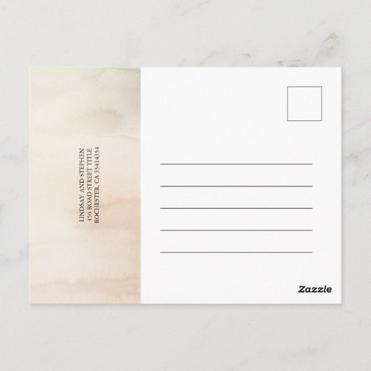 乾燥したパーム離れの葉葉ベビーシャワーありがとう ポストカード (裏面)