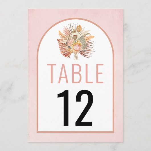 乾燥したヤシとススキのソフトピンク結婚ズ (裏面)