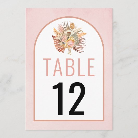 乾燥したヤシとススキのソフトピンク結婚ズ (正面)