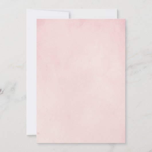 乾燥したヤシとススキのソフトピンク結婚ズ 招待状 (裏面)