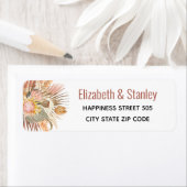 乾燥したヤシとススキ結婚ラコッタ ラベル (インサイチュ)