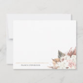 乾燥したヤシの葉のフルネームまたはカップルの名前 ノートカード (正面)