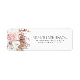 乾燥したヤシの葉の熱帯のモダン葉 ラベル