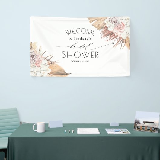 乾燥したヤシの葉の熱帯ブライダル/ベビーシャワー 横断幕 (トレードショー)