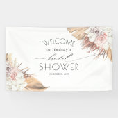 乾燥したヤシの葉の熱帯ブライダル/ベビーシャワー 横断幕 (横)