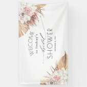 乾燥したヤシの葉の熱帯ブライダル/ベビーシャワー 横断幕 (縦)