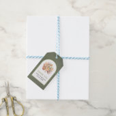 乾燥したヤシ、ススキセージ緑感謝してい結婚の ギフトタグ (より糸付き)