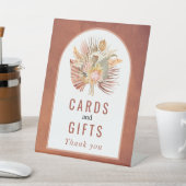 乾燥したヤシ、ススキ結婚ラコッタ 台座サイン (インサイチュ)