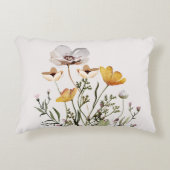 乾燥したワイルドフラワーの花束 アクセントクッション (正面)