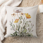 乾燥したワイルドフラワーの花束 クッション (ブランケット)