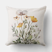 乾燥したワイルドフラワーの花束 クッション (正面)