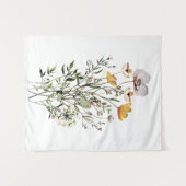 乾燥したワイルドフラワーの花束 タペストリー (正面(横))