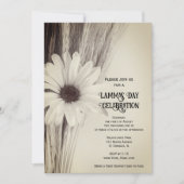 乾燥した小麦とかすみ草のランレースデー祝祭 招待状 (正面)