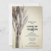 乾燥した小麦の穀物のランマスデーのお祝い 招待状 (正面)