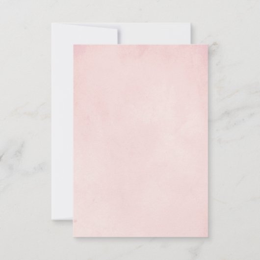 乾燥した手のひら、ススキ柔らかいピンクの結婚式RSVP 出欠カード (裏面)