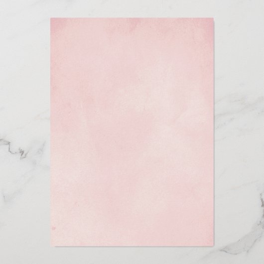 乾燥した手のひら、パンパスグラス結婚ソフトピンク実在ズ 箔招待状 (裏面)