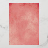 乾燥した手のひら、パンパスグラス結婚ピンクのバラ金ゴールド 箔招待状 (裏面)