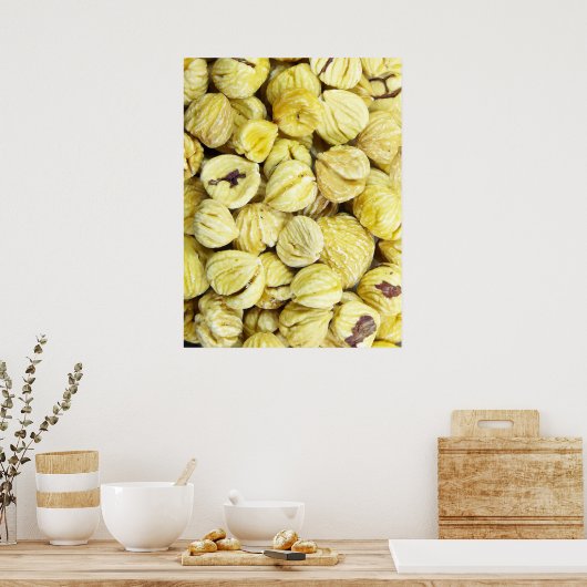 乾燥した栗 ポスター (キッチン)