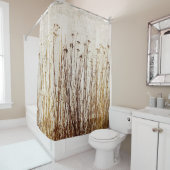 乾燥した植物ジンガ初期のムブラウン黄 シャワーカーテン (インサイチュ)