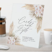 乾燥した植物性パンパス天然植物性の田舎植物 台座サイン (インサイチュ)