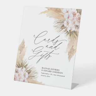 乾燥した植物性パンパス天然植物性の田舎植物 台座サイン