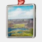 乾燥した滝の州立公園、Couleeの壮大なダム メタルオーナメント (左)