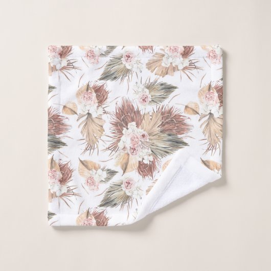 乾燥した熱帯のエレガント葉モダン ウォッシュタオル (ウォッシュタオル)