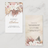 乾燥した熱帯の葉ヤシの葉エレガント 名刺 (正面/裏面)