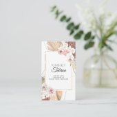 乾燥した熱帯の葉ヤシの葉エレガント 名刺 (スタンド正面)