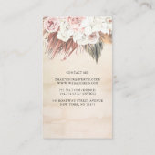 乾燥した熱帯の葉ヤシの葉エレガント 名刺 (裏面)