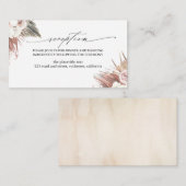 乾燥した熱帯性の葉の披露宴 エンクロージャーカード (正面/裏面)